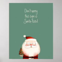 Póster Cita divertida de Santa Claus