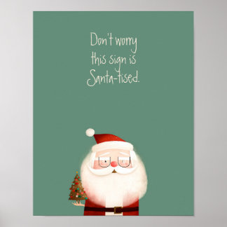 Póster Cita divertida de Santa Claus