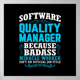 Póster Cita divertida de Software Quality Manager