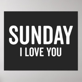 Póster Cita divertida de Sunday Love