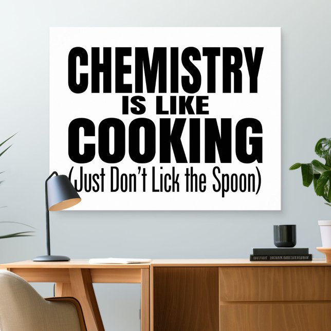 Póster Cita divertida de un profesor de química (Classroom and Desk Poster)