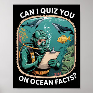Póster Cita divertida del cuestionario del océano para am