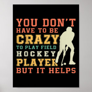 Póster Cita divertida del equipo de hockey sobre hierba -