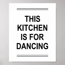 Póster Cita Divertida ESTA COCINA ES PARA BAILAR