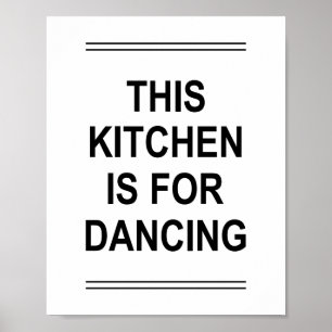 Póster Cita Divertida ESTA COCINA ES PARA BAILAR