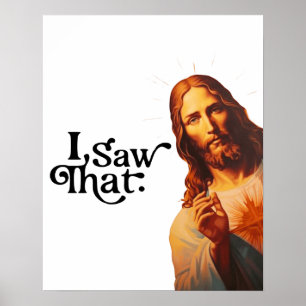 Póster Cita Divertida Jesús Meme Vi Eso Cristiano