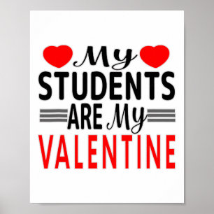 Póster Cita Divertida Mis Alumnos Son San Valentín Para M