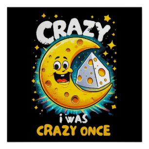 Póster Cita divertida para amantes del queso