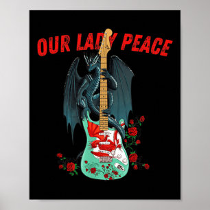 Póster Cita divertida retro vintage Nuestra Señora Paz Bá