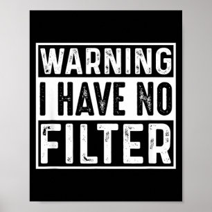 Póster Cita Divertida Sarcástica Sin Filtro Ofensiva