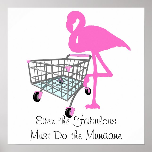 Póster Cita divertida y fabulosa de Flamingo (Frente)