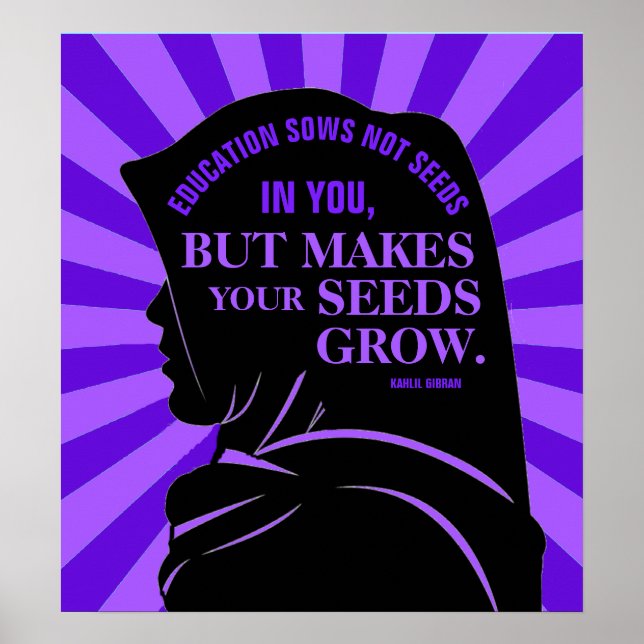 Póster Cita educativa de Kahlil Gibran 18 "x20" (Frente)