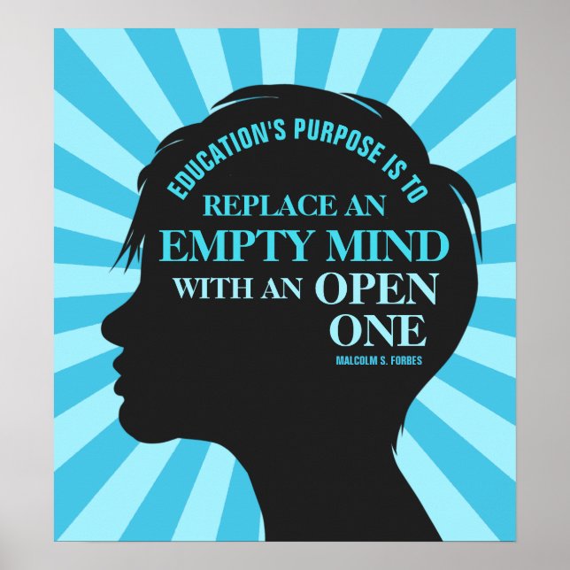 Póster Cita educativa de Malcolm Forbes 18"x20" (Frente)