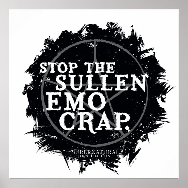 Póster Cita "Emo" sobrenatural (Frente)