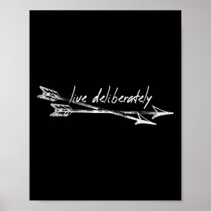 Póster Cita en vivo Deliberadamente Thoreau Motivación Es