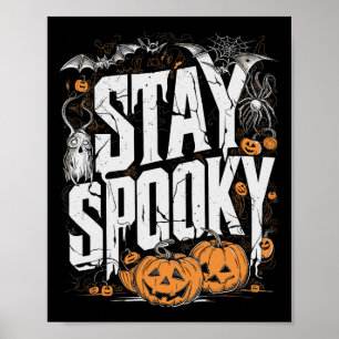 Póster Cita espeluznante para beber café de Halloween Rop