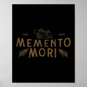 Póster Cita estética _ Amor Fati _ Memento Mori _ Boho Ju