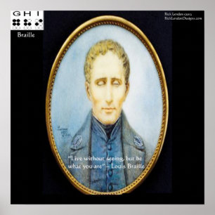 Póster Cita famosa de Louis Braille