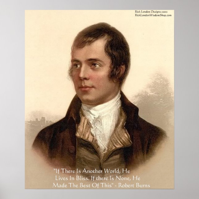 Póster Cita Famosa de Robert Burns (Frente)