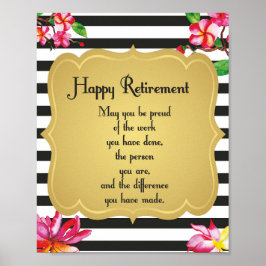Póster Cita Feliz Jubilación Regalo de Despedida