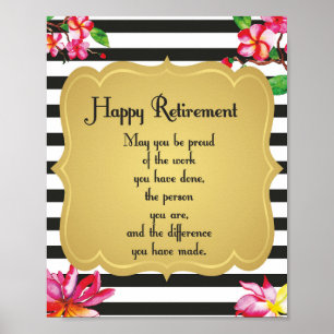Póster Cita Feliz Jubilación Regalo de Despedida