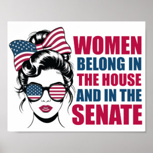 Póster Cita feminista norteamericana divertida sobre elec