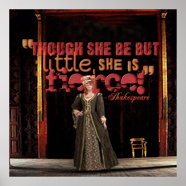 Póster Cita feroz de Shakespeare (Frente)