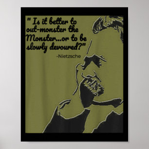 Póster Cita filosófica, camiseta de cita de Nietzsche