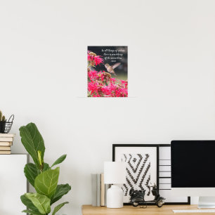 Póster Cita filosófica de Aristóteles sobre colibrí