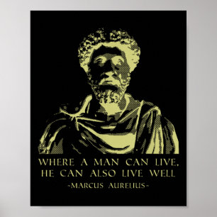 Póster Cita filosófica Sayings Stoic Marcus Aurelius