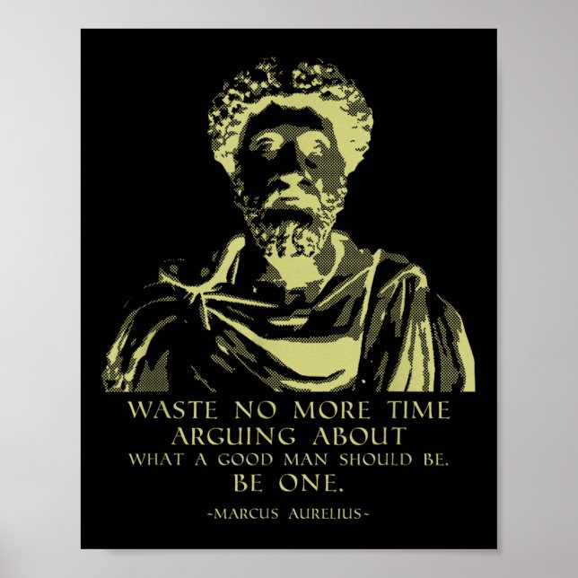 Póster Cita filosófica Sayings Stoic Marcus Aurelius (Frente)