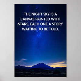 Póster Cita fotográfica de cielo nocturno
