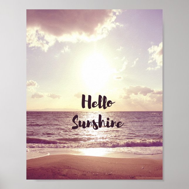 Póster Cita fotográfica "Hello Sunshine" (Frente)