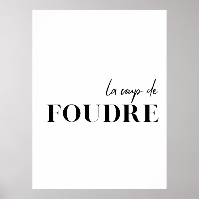 Póster Cita francesa. poster "Le coup de foudre" (Frente)