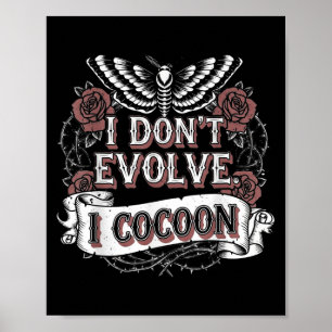Póster Cita gótica divertida que no evoluciono cocoon Sar