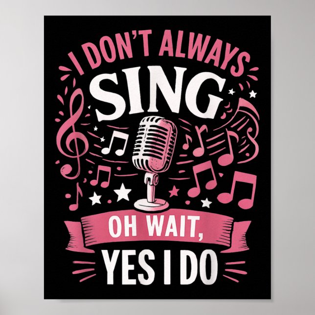 Póster Cita graciosa de canto que no siempre canto Oh Esp (Frente)