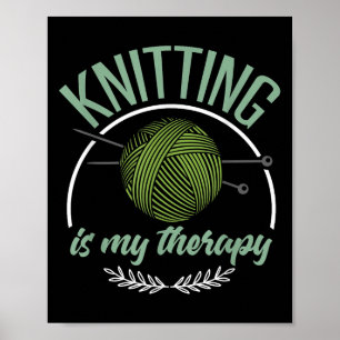 Póster Cita graciosa de Chiste de camisas de punto Knitte
