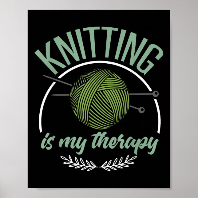 Póster Cita graciosa de Chiste de camisas de punto Knitte (Frente)