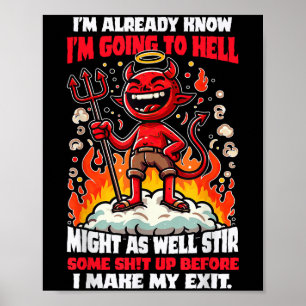 Póster Cita graciosa de Personalizado de humor rebelde en