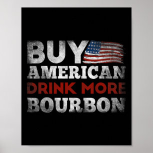 Póster Cita graciosa en Whiskey La Bandera Estadounidense