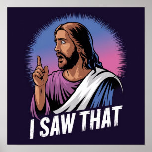 Póster Cita Graciosa Jesús Meme Vi Ese Poster Cristiano