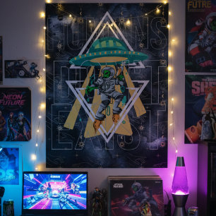 Póster Cita graciosa Los humanos no existen con el tema d