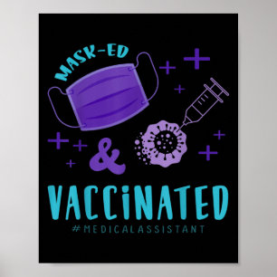 Póster Cita gráfica humorística vacunada Mamáes vacunadas