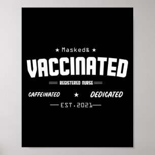 Póster Cita Gráfica Vacunada De Humor Gráfica Registrada 