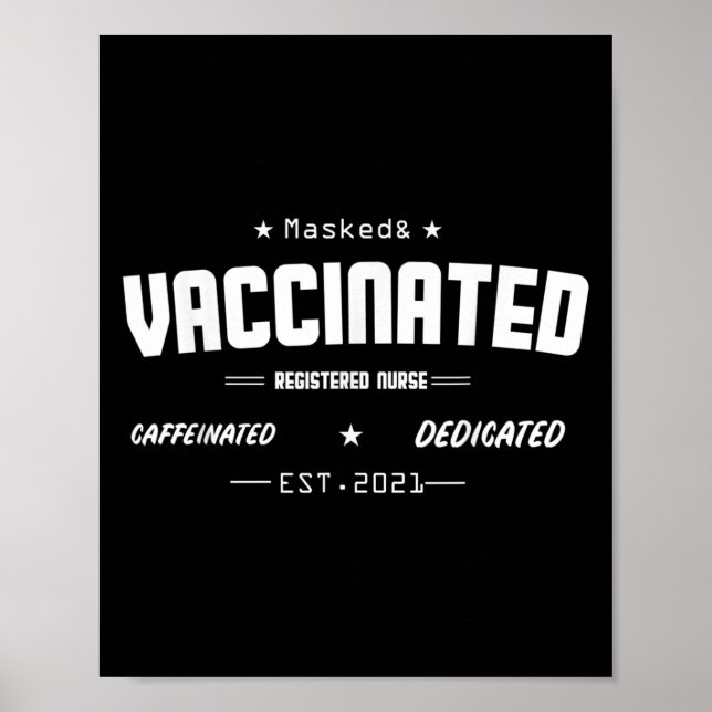 Póster Cita Gráfica Vacunada De Humor Gráfica Registrada  (Frente)
