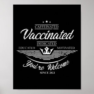 Póster Cita gráfica Vacunada de Humor Gráfica Vacuna