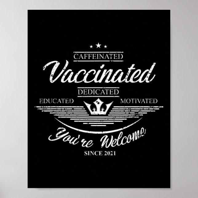 Póster Cita gráfica Vacunada de Humor Gráfica Vacuna (Frente)