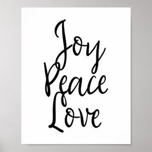 Póster Cita Inspiradora Alegría Paz Amor