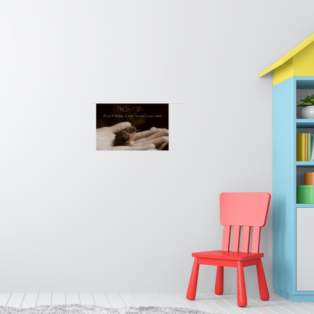 Póster Cita Inspiradora de Aesop "Acto de bondad" (Guardería 1)