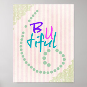 Póster Cita inspiradora de afirmación de sexo femenino